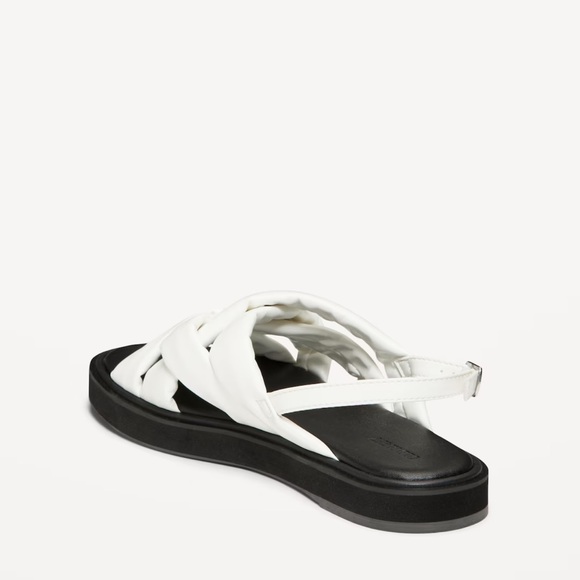 NWT OLD NAVY Puffy Cross-Strap Flatform Sandals Color: Bone SIZE 7 - Picture 4 of 4
